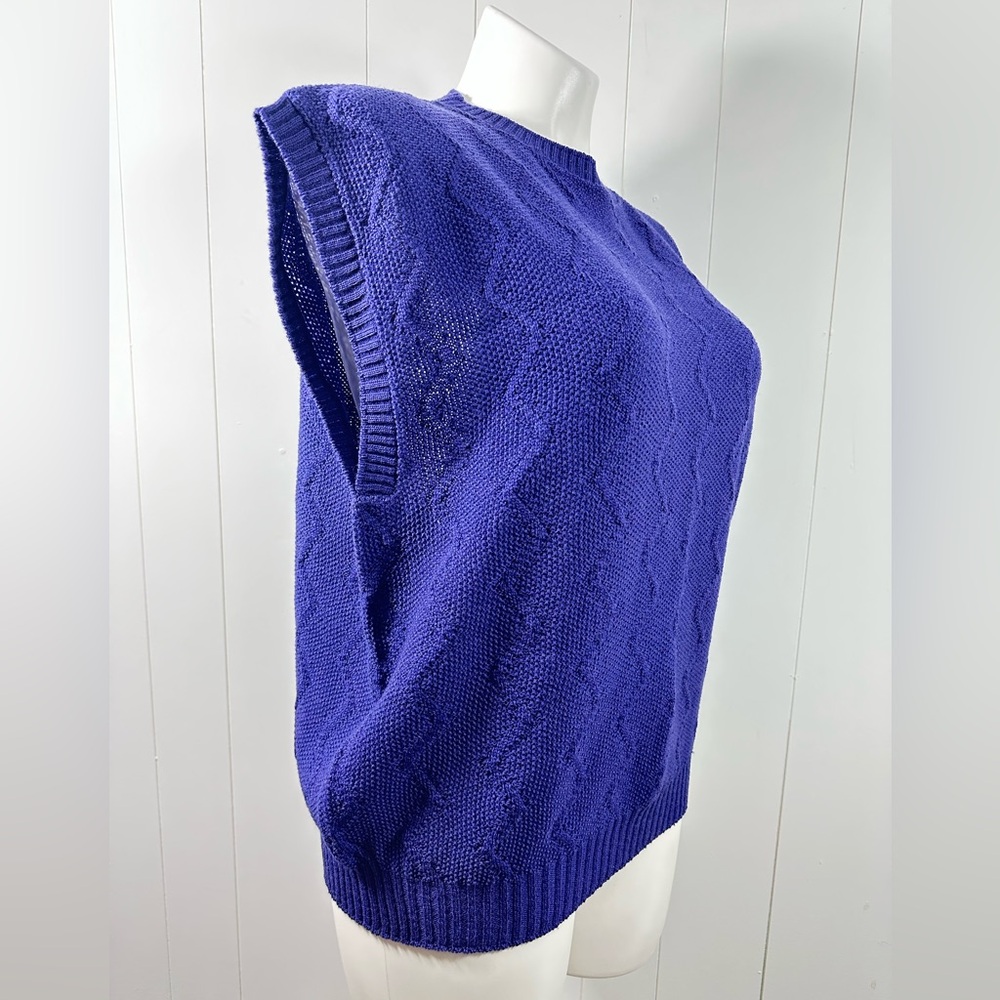 Vintage Pendleton Sz 3X Virgin Wool Sweater Vest Womens Pullover Purple - Picture 2 of 6